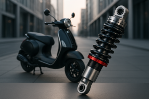 Vespa shock absorbers for urban scooters — premium suspension close-up